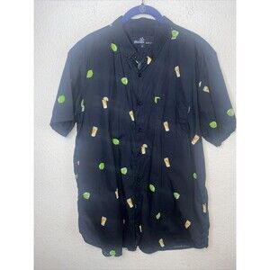 Molokai Surf shirt Cocktail Drink party Button Down SS XL lime novelty men